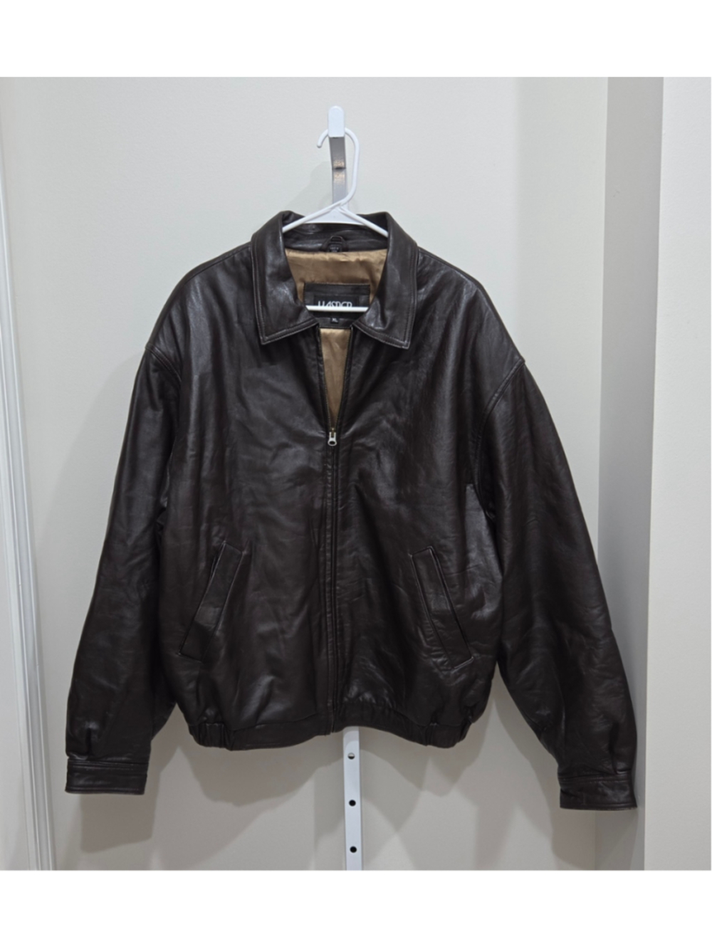 •Kasper• Men's 100% Leather Jacket Brown